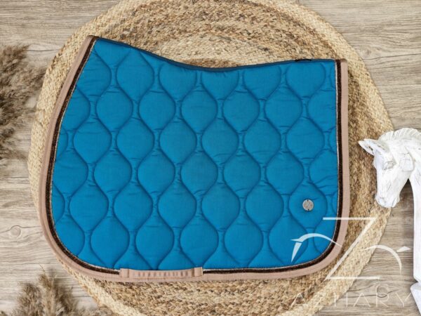 Tapis Azhary Mixte Bleu canard/noisette