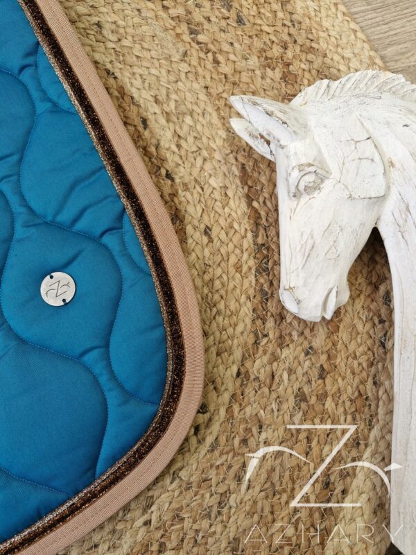 Tapis Azhary Mixte Bleu canard/noisette