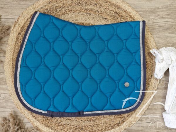 Tapis azhary Mixte bleu canard/gris foncé