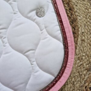 Tapis dressage cheval blanc/rose – Image 1